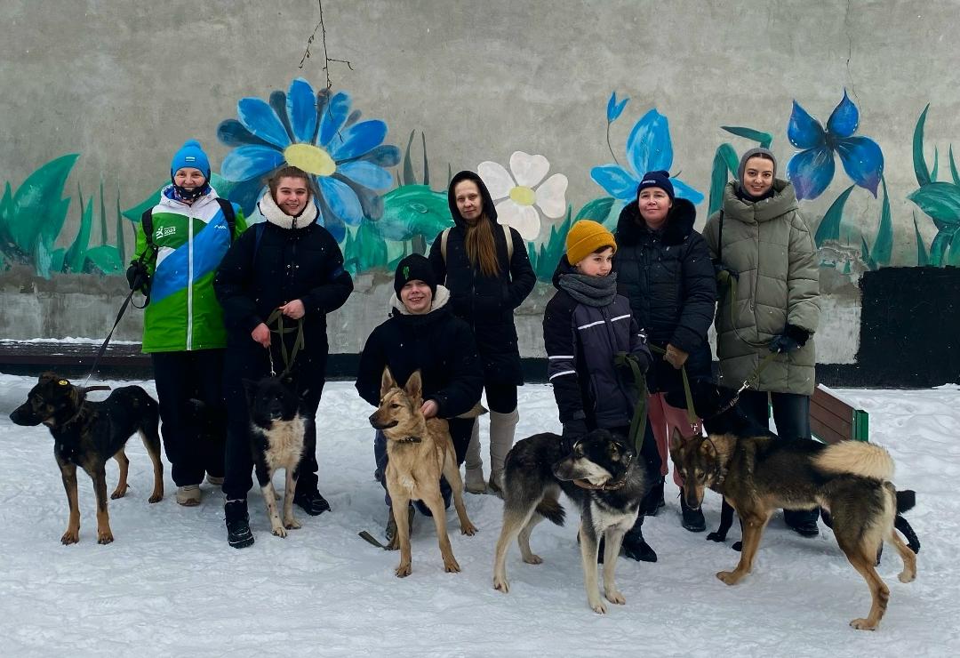 Визит волонтёров в приют.